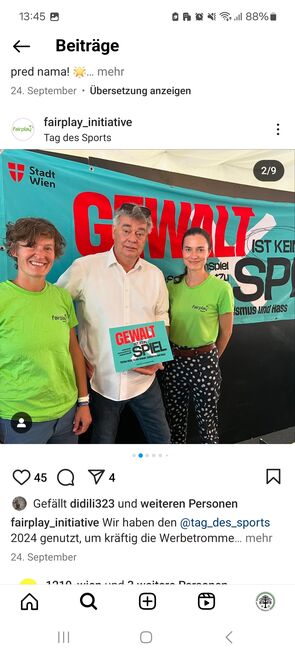 Am Tag des Sports konnten wir auch den Sportmminister Werner Kogler for die Kamera bekommen